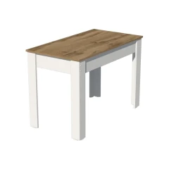 Обеденный стол Marina 3563_M25StolmaxiStulMix, ЛДСП, 75x60x110 см, коричневый/белый Обеденный стол Marina 3563_M25StolmaxiStulMix, ЛДСП, 75x60x110 см, коричневый/белый