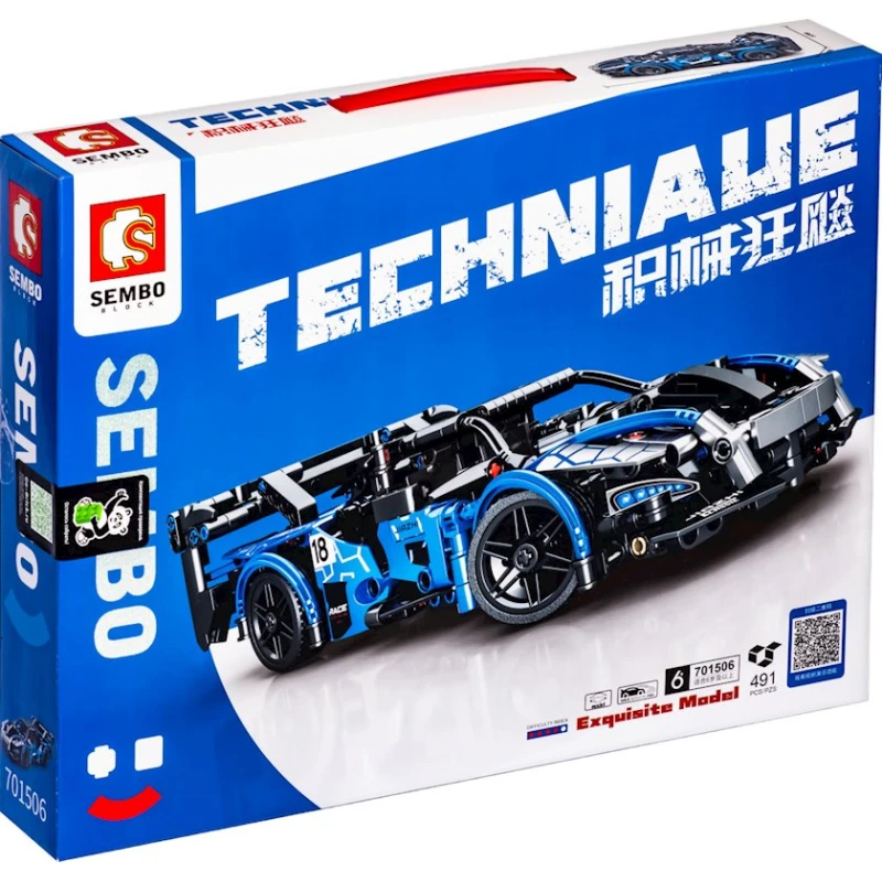 Блочный конструктор Sembo McLaren Senna 701506, 491 элементов Блочный конструктор Sembo McLaren Senna 701506, 491 элементов