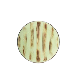 Тарелка Wilmax Scratch WL-668113/A, круглая, диаметр 23 см, farfor, желтый/коричневый