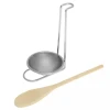 Набор KingHoff: кухонная ложка + подставка, 10.5x17.5 см, нержавеющая сталь/дерево, серебристый Набор KingHoff: кухонная ложка + подставка, 10.5x17.5 см, нержавеющая сталь/дерево, серебристый