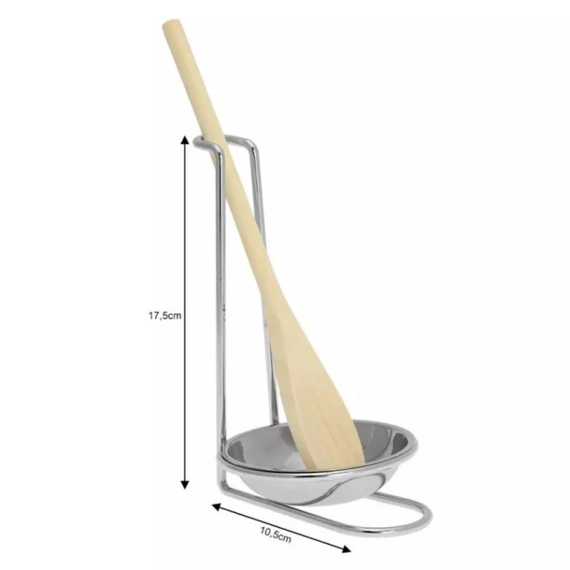 Набор KingHoff: кухонная ложка + подставка, 10.5x17.5 см, нержавеющая сталь/дерево, серебристый Набор KingHoff: кухонная ложка + подставка, 10.5x17.5 см, нержавеющая сталь/дерево, серебристый