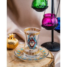 Çay dəsti Buta Glass EA00053, 6 nəfərlik 12 parça, şüşə, şəffaf