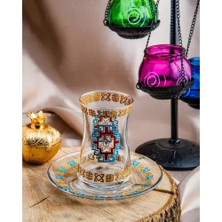 Çay dəsti Buta Glass EA00053, 6 nəfərlik 12 parça, şüşə, şəffaf