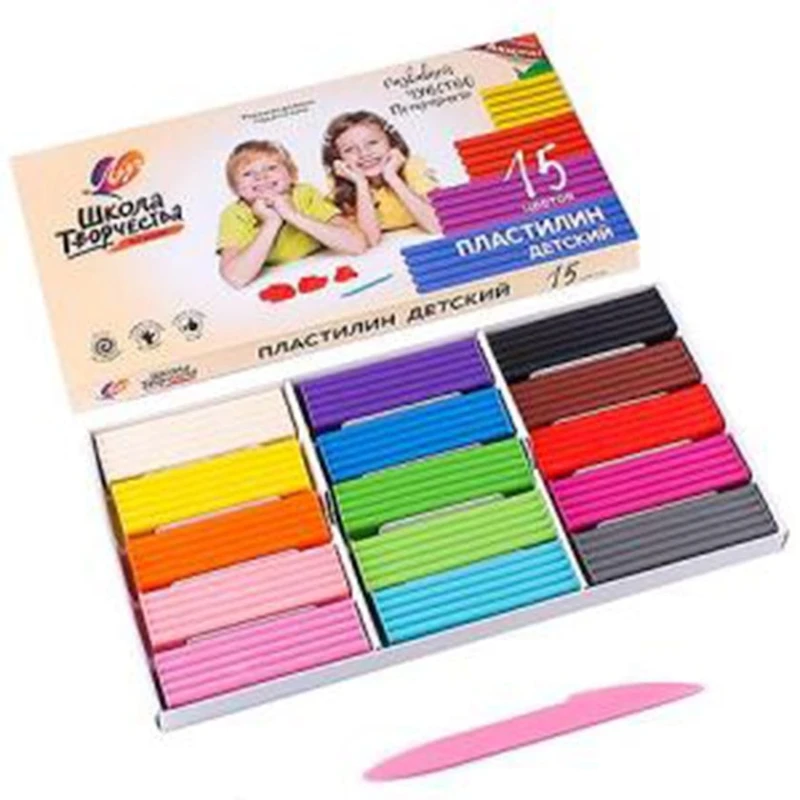 Пластилин Луч, школа творчества, 15 цветов Пластилин Луч, школа творчества, 15 цветов