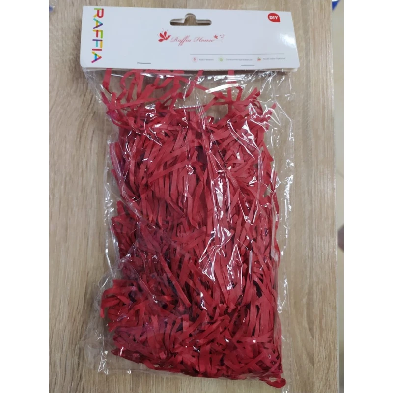 Наполнитель для подарочных коробок, темно-красный