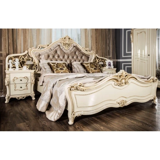 Набор мебели для спальни Era Mebel Djakonda, кремовый (шкаф 224x65x240 см, кровать 192x212x160 см, прикроватная тумба 58x48x69 см, комод 170x48x85 см, зеркало 129х119 см) Набор мебели для спальни Era Mebel Djakonda, кремовый (шкаф 224x65x240 см, кровать 192x212x160 см, прикроватная тумба 58x48x69 см, комод 170x48x85 см, зеркало 129х119 см)