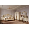 Набор мебели для спальни Era Mebel Djakonda, кремовый (шкаф 224x65x240 см, кровать 192x212x160 см, прикроватная тумба 58x48x69 см, комод 170x48x85 см, зеркало 129х119 см) Набор мебели для спальни Era Mebel Djakonda, кремовый (шкаф 224x65x240 см, кровать 192x212x160 см, прикроватная тумба 58x48x69 см, комод 170x48x85 см, зеркало 129х119 см)