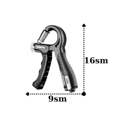 Эспандер кистевой Hand Grip 2172, с счетчиком, пластик/сталь, черный