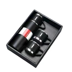 Набор термос+ 3 чашки RR768, нержавеющая сталь, черный, 500 мл Набор термос+ 3 чашки RR768, нержавеющая сталь, черный, 500 мл