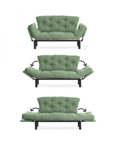 Divan Futon Nitta RS023, 85x70x155 sm, yaşıl