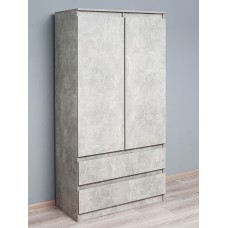 Paltar üçün şkaf Letta Chelsi,180x51.5x90 sm,LDSP,ağ (3563_Chelsi2Beton)