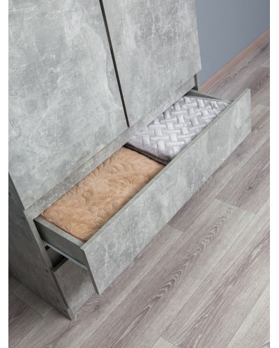 Paltar üçün şkaf Letta Chelsi,180x51.5x90 sm,LDSP,ağ (3563_Chelsi2Beton)