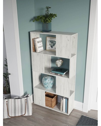Stellaj 3563_StellajloftDubWhite, 142х75х25.6 sm, LDSP, ağ