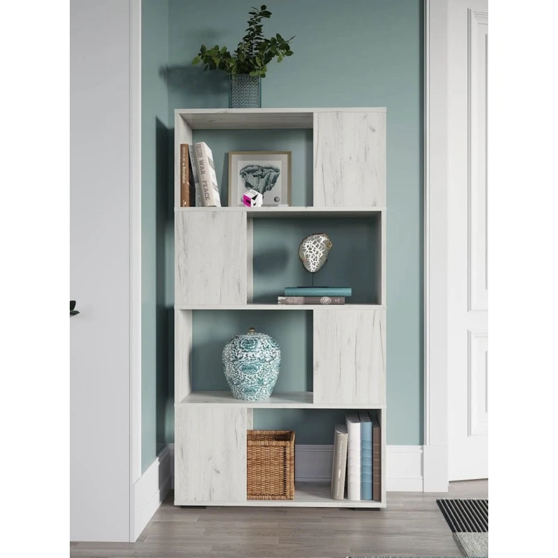 Стеллаж 3563_StellajloftDubWhite, 142х75х25.6 см, ЛДСП, белый Стеллаж 3563_StellajloftDubWhite, 142х75х25.6 см, ЛДСП, белый