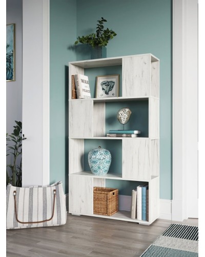Stellaj 3563_StellajloftDubWhite, 142х75х25.6 sm, LDSP, ağ