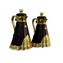 Termos-səhəng Najib NJ16, plastik, şüşə, 1 l + 0.7 l, qara, 2 ədəd