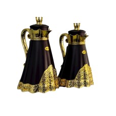 Termos-səhəng Najib NJ16, plastik, şüşə, 1 l + 0.7 l, qara, 2 ədəd