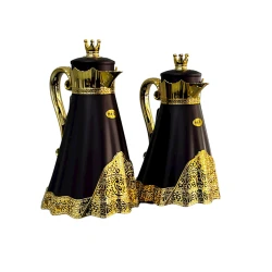 Termos-səhəng Najib NJ16, plastik, şüşə, 1 l + 0.7 l, qara, 2 ədəd