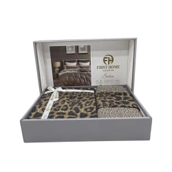 Комплект постельного белья First Home SHA-00002716, пододеяльник 160x220 см, простыня 170х240 см, наволочка 50х70 см, односпальный, хлопок, разноцветный