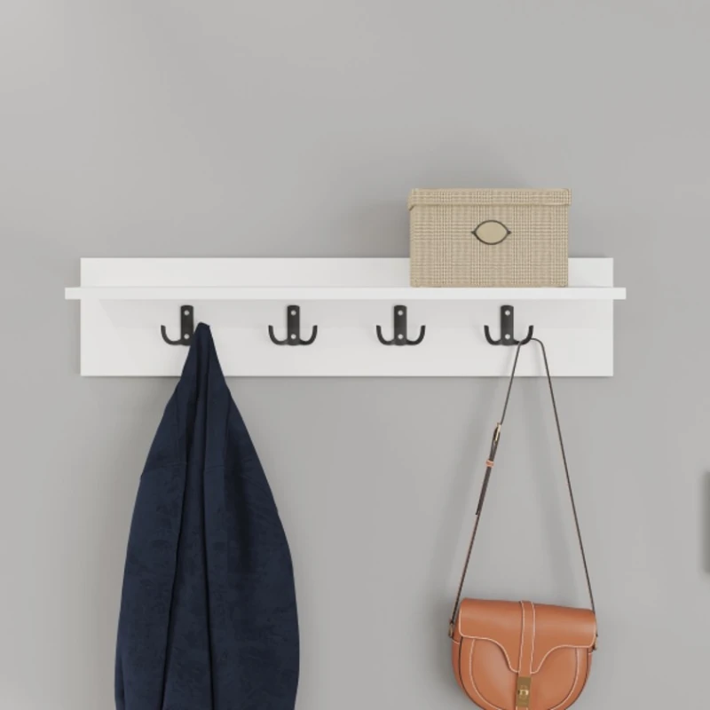 Вешалка Art_asilqan_4, ламинат, белая, 20х80 см Вешалка Art_asilqan_4, ламинат, белая, 20х80 см