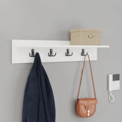 Вешалка Art_asilqan_4, ламинат, белая, 20х80 см Вешалка Art_asilqan_4, ламинат, белая, 20х80 см