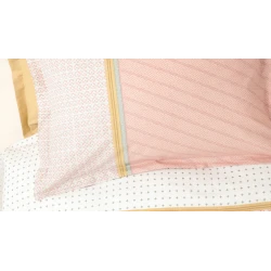 Комплект постельного белья Yataş Macbeth, пике 160x220 см, простыня 100x200x36 см, наволочка 50x70 см, односпальный, хлопок, розовый