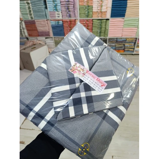 Комплект постельного белья MiraNova CTS-081, пододеяльник 200×220 см, простыня 200×220 см, наволочки 50×70 см, двуспальный, хлопок, серый Комплект постельного белья MiraNova CTS-081, пододеяльник 200×220 см, простыня 200×220 см, наволочки 50×70 см, двуспальный, хлопок, серый