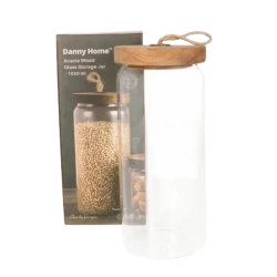 Банка для хранения пищевых продуктов Danny Home 1988-60 стекло, прозрачная, 1050 мл