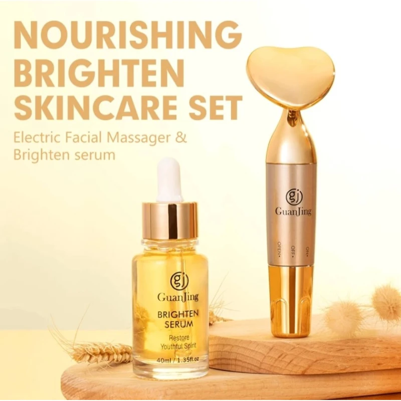 Набор для массажа лица GuanJing Nourishing Brighten (сыворотка 40 мл + электрический массажер)