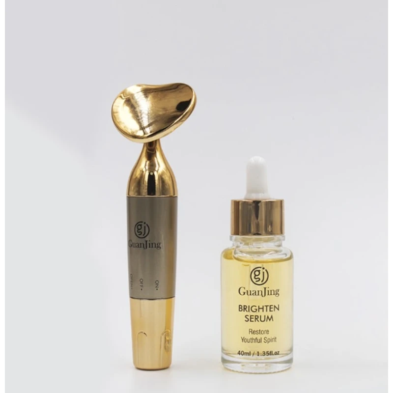 Набор для массажа лица GuanJing Nourishing Brighten (сыворотка 40 мл + электрический массажер)