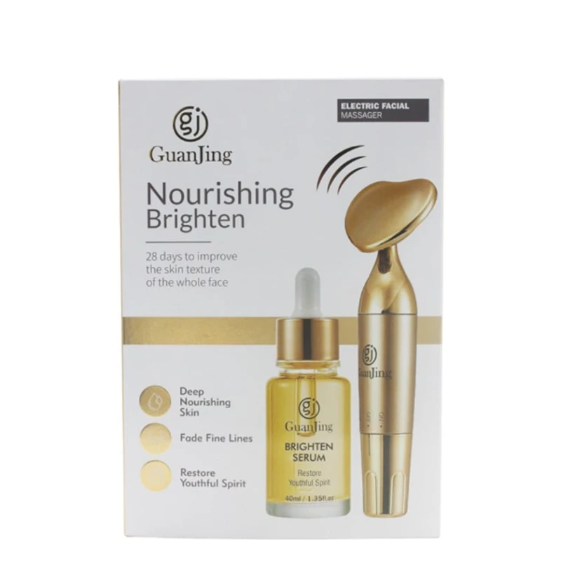 Набор для массажа лица GuanJing Nourishing Brighten (сыворотка 40 мл + электрический массажер)
