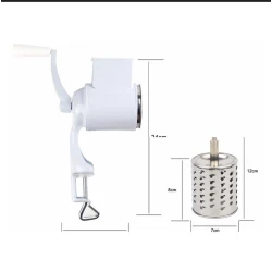 Ручная терка HMSD_LC84, 34 см, пластик, белая