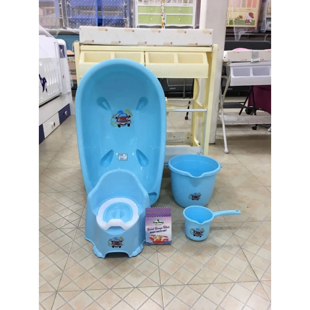 Набор детской ванночки для купания kidilo_111, голубой, 5 предметов