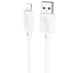 Кабель USB Hoco X88 Gratified USB - Lightning, 2.4А, 1 м, Белый