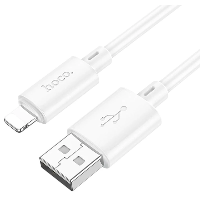 Кабель USB Hoco X88 Gratified USB - Lightning, 2.4А, 1 м, Белый