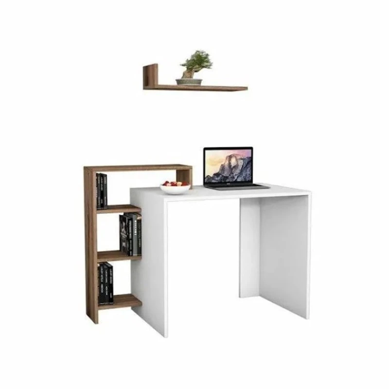 Kompüter masası Art_Komp_Masası 41, ağ/qəhvəyi, 90x100x40 sm