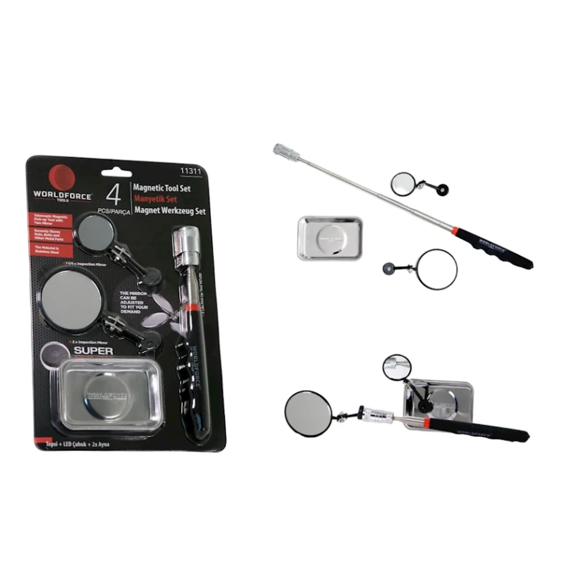 Maqnit alət dəsti işıqlandırma ilə Worldforce 11311, nimçə+LED çubuq+2 güzgülər