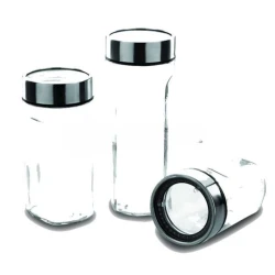 Набор для специй Korkmaz A609 Trio Plus Set, стекло/сталь, 3 шт