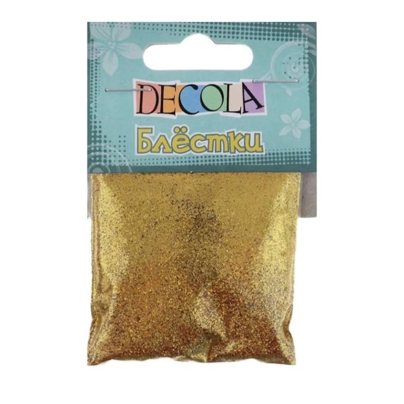 Блестки декоративные Decola, 0.2 мм, 20 г, золото майя Блестки декоративные Decola, 0.2 мм, 20 г, золото майя