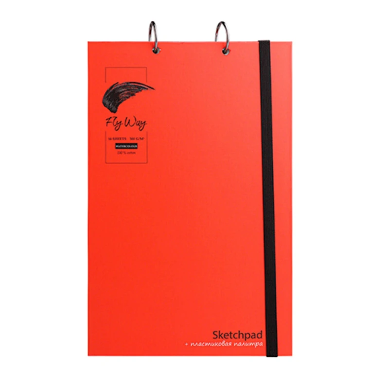 Скетчбук Проф-Пресс Fly Away, A4, красный, 16 листов