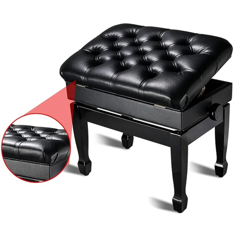 Пуф-сиденье для фортепиано черного цвета Пуф-сиденье для фортепиано черного цвета
