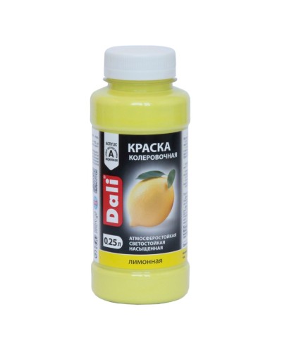 Akril koler boya Dali, limon sarı, 250 ml - 4600505202655