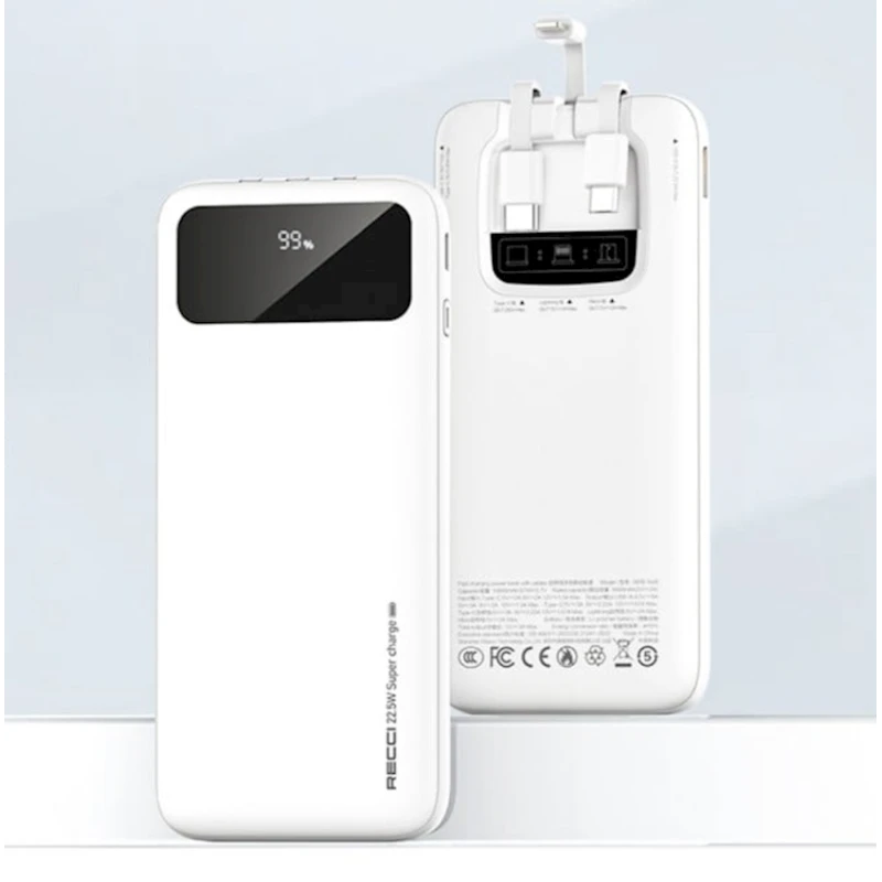 Внешний аккумулятор Recci Nature 5 Out RPB-N45 22.5W 10000 mAh White