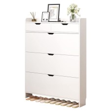 Ayaqqabı üçün tumba Art Mebel 35, laminat, ağ, 110х50х30 sm