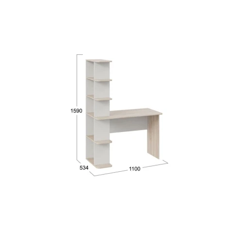 Yazı masası 3563_M3StolPenWhson, ağ/qəhvəyi, 110x53.4x159 sm