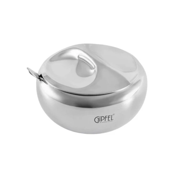 Şəkər qabı Gipfel Bonjour 7121 qaşıq ilə, 460 ml, paslanmayan polad, gümüşü