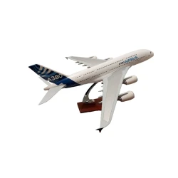 Декоративная модель самолета Airbus A380, белый, 47x44x20 см