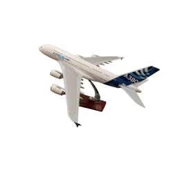 Декоративная модель самолета Airbus A380, белый, 47x44x20 см