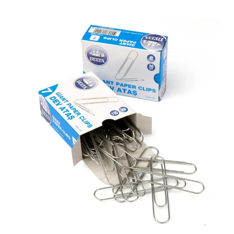 Скрепки Delta 7, 75 мм, 30 шт, серебристый Скрепки Delta 7, 75 мм, 30 шт, серебристый