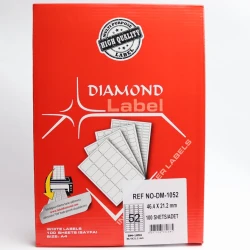 Özüyapışdırılan etiketlər Diamond DM-1052, 46.4x21.2 mm, 52 əd x 100 vərəq